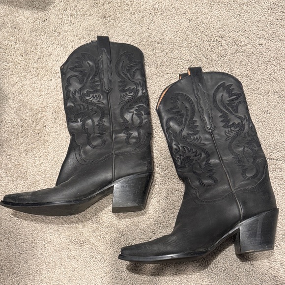 Jeffrey Campbell Shoes - Jeffrey campbell Daggett Black Western Cowboy Boots size 8